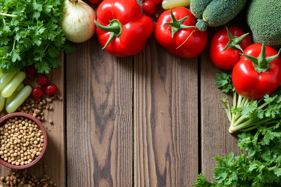 Table full of wholesome ingredients for cooking